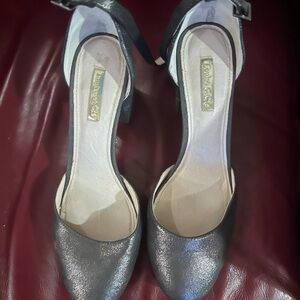 Nine West Metallic Silver Heels